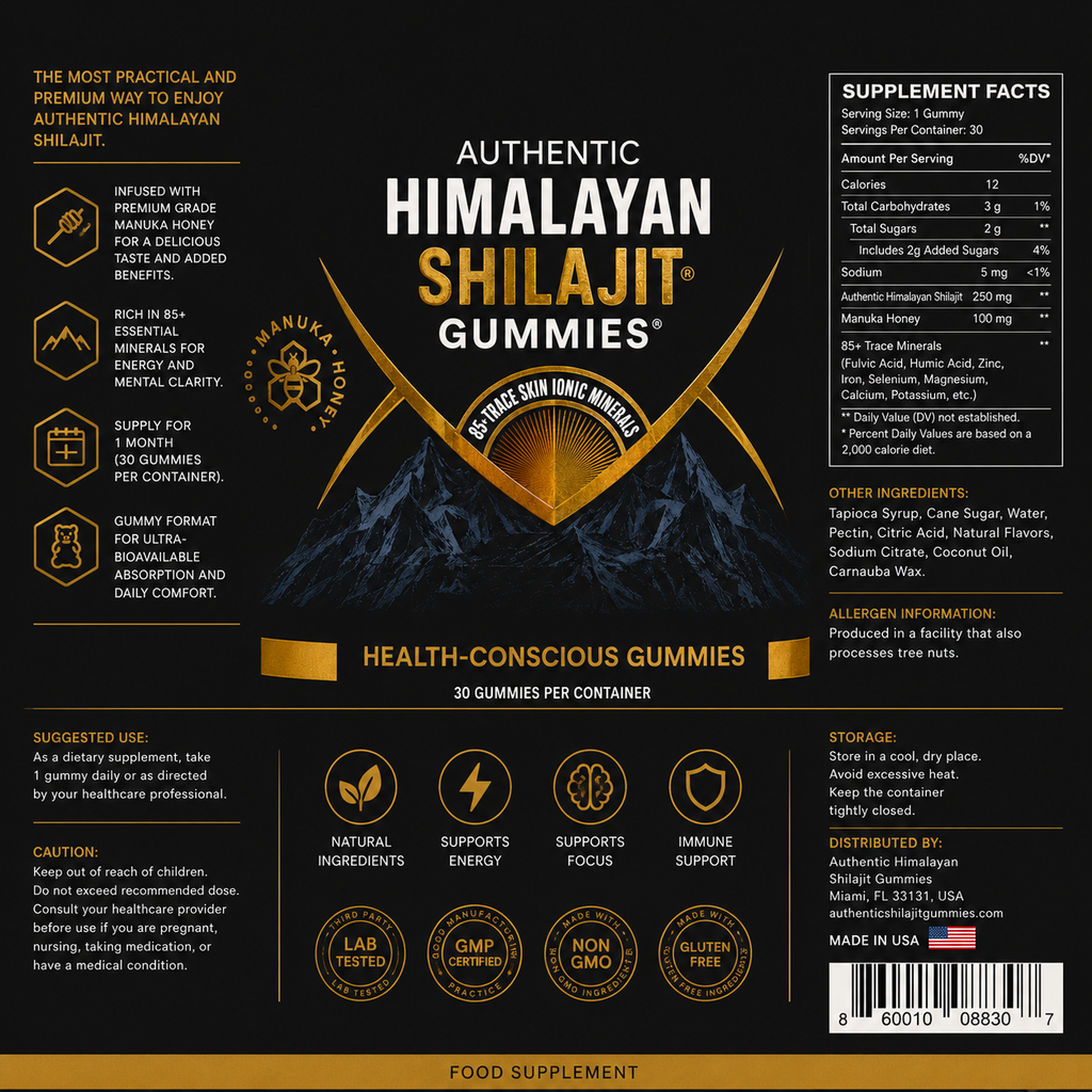 AUTHENTIC HIMALAYAN SHILAJIT GUMMIES 100% PREMIUM.